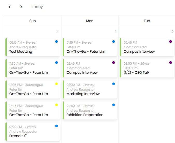 Ecobook Unified Calendar