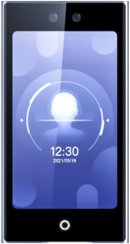 entrypass facial recognition reader with ecobook uses qr-code, facial recognition, and card for access control to meeting rooms.