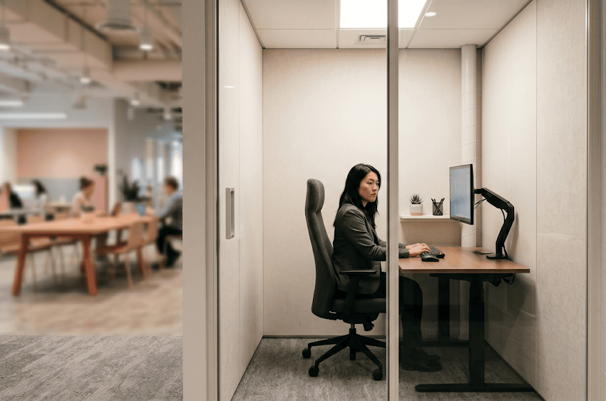 Modern Workplace: Solo Booth For Deep Work and Virtual Calls